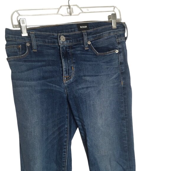 Hudson Jeans Womens 28 Blue Straight Leg Distressed Stretch Denim Stretch - Picture 9 of 12